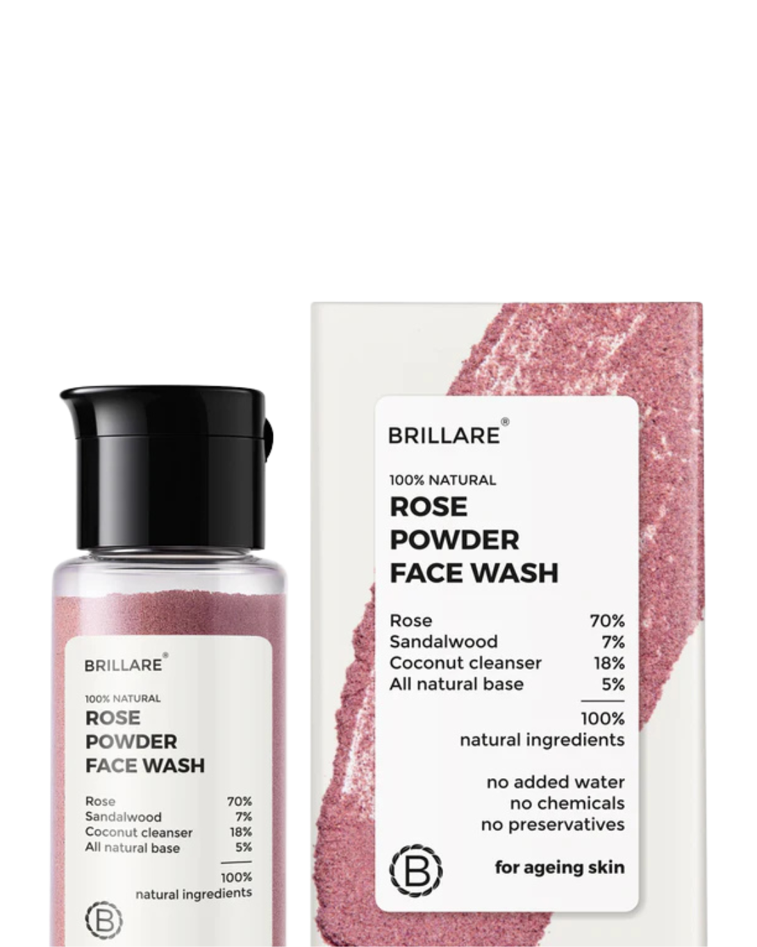 Rose Powder Face Wash For Youthful Skin